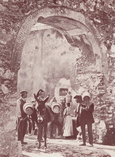 Sicília: Uma antiga porta de entrada, Taormina (foto p/b) de Italian Photographer