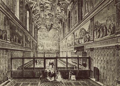Capela Sixtine construída no século XV, por J de Dolci de Italian Photographer