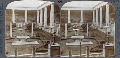A Casa de Vettii, Pompeia, da The Underwood Travel Library, 1895 (foto sépia) de Italian Photographer