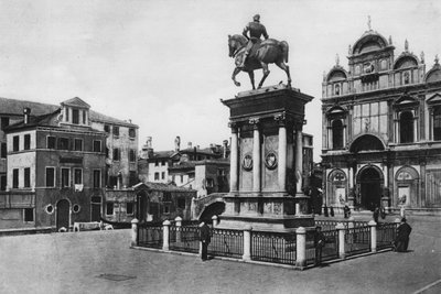 Veneza, Monumento Colleoni (foto a p/b) de Italian Photographer