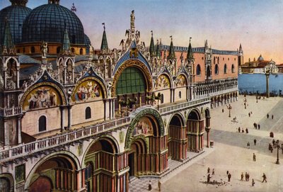 Venezia / Veneza: Fachada da Basílica vista da Torre dell