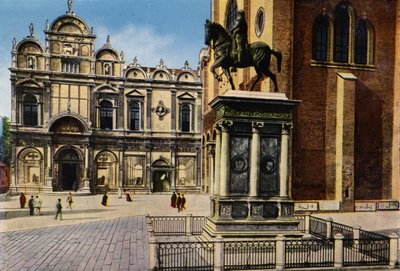Veneza / Veneza: Monumento a B Colleoni (fotografia a cores) de Italian Photographer