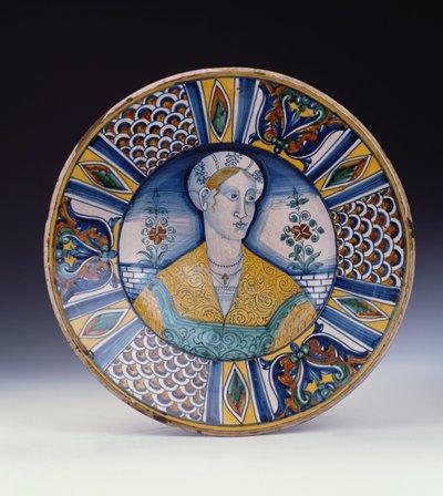Um prato grande de retrato Deruta, c.1530 de Italian School