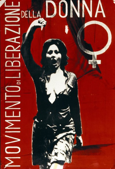Cartaz italiano do movimento de libertação das mulheres. de Italian School