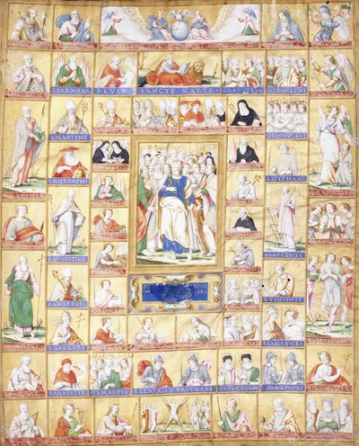 Todos os Santos com São Pedro no centro, c.1560 de Italian School
