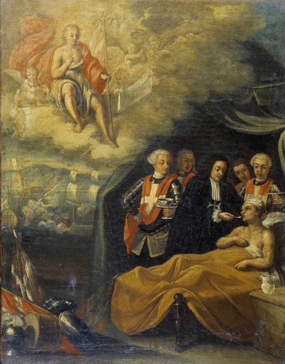 Alegoria à Ordem de Malta. Escola napolitana de Italian School