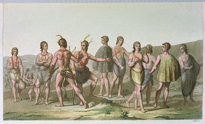Índios americanos da Carolina do Sul, c.1820 de Italian School