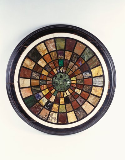 Tampo de mesa de mármore italiano, século 19 de Italian School