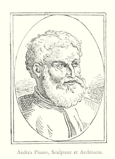 Andrea Pisano, Escultor e Arquitecto (gravura) de Italian School