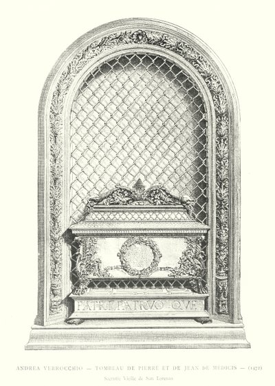Andrea Verrocchio, Túmulo de Pedro e João de Médicis de Italian School