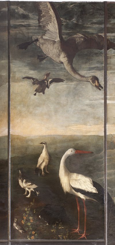 Animais, mito de Orfeu, detalhe de Italian School