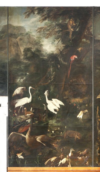 Animais, mito de Orfeu, detalhe de Italian School