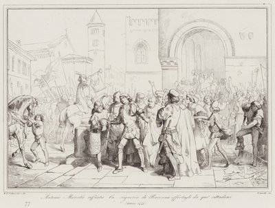 Antonio Marcello recusa o senhorio de Ravenna oferecido a ele por aqueles cidadãos de Italian School