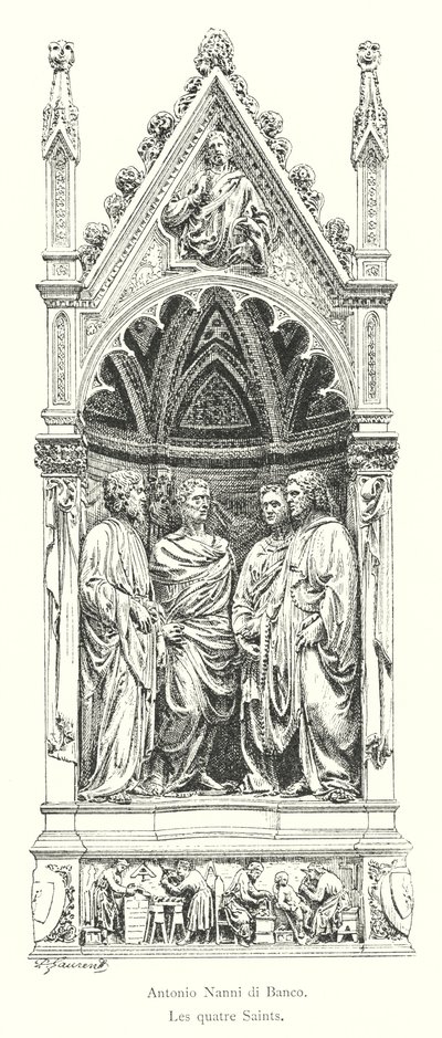 Antonio Nanni di Banco, Les quatre Saints (gravura) de Italian School