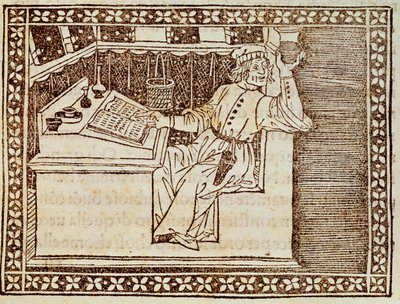 Profissional farmacêutico, gravura florentina de O Livro de Xadrez de Italian School