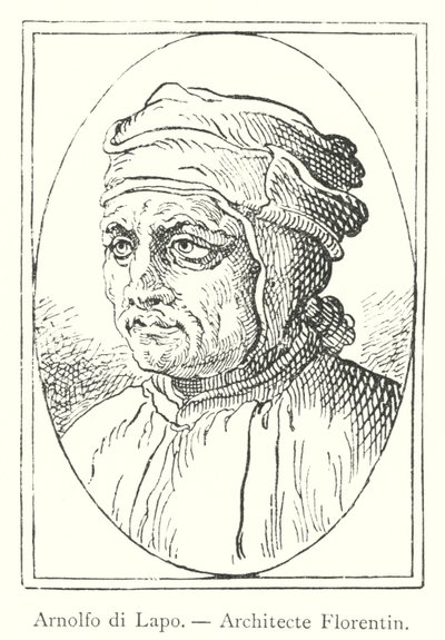 Arnolfo di Lapo, Architecte Florentin (gravura) de Italian School