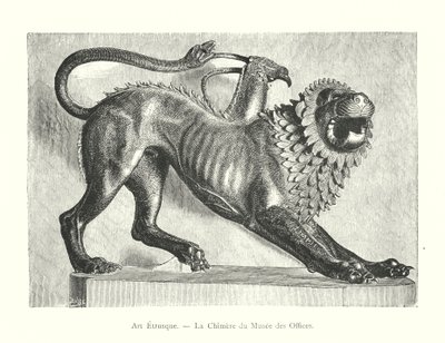 Arte Etrusca, A Quimera do Museu Uffizi (gravura) de Italian School