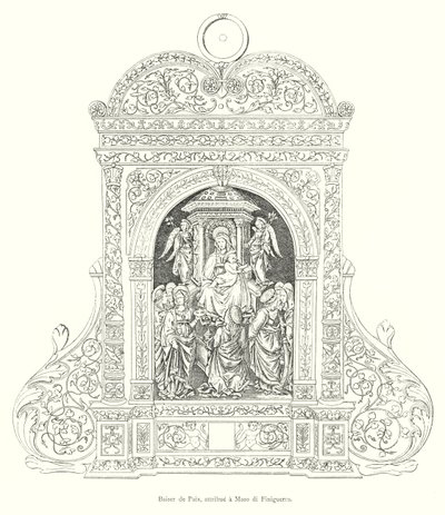 Baiser de Paix, attribue a Maso di Finiguerra (gravura) de Italian School