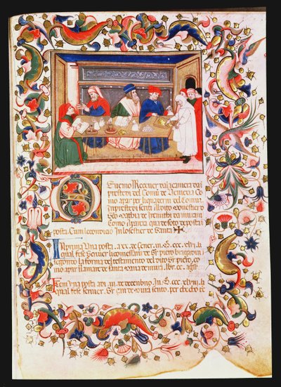 Bancos, Escola Vêneto-Bolonhesa (miniatura) (ver também 60916 e 60918-9) de Italian School