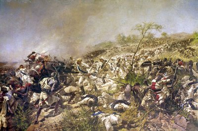 Batalha de Dogali: Itália na Eritréia em fevereiro de 1887. de Italian School