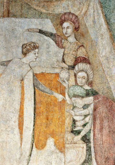 Bicocca degli Arcimboldi: fresco do século XV, detalhe (fresco) de Italian School