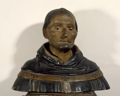 Busto de St. Antoninus (1389-1459) (madeira pintada) de Italian School