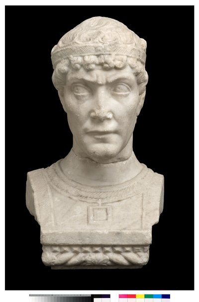 Busto de homem com coroa de Italian School