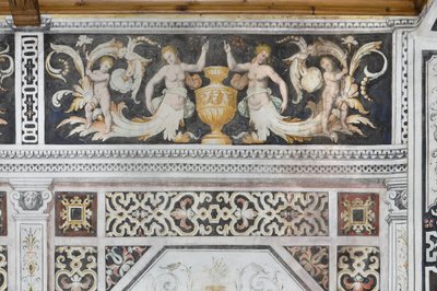 Sala Carducci, detalhe (fresco) de Italian School