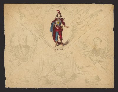 Cássio, da ópera Otello de Giuseppe Verdi, baseada na peça de William Shakespeare (lito colorido) de Italian School