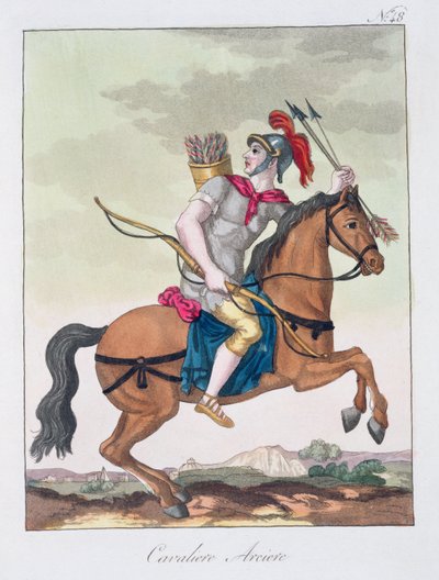 Cavalaria Arqueiro, de LAntica Roma, 1825 de Italian School