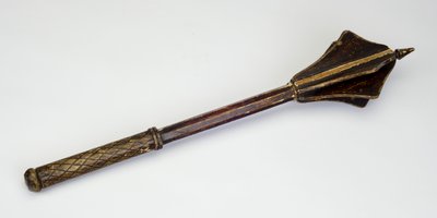 Mace cerimonial, provavelmente para o &39;Giuco del Ponte&39; (madeira e tinta) de Italian School
