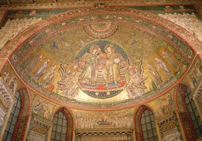 Cristo entronizado (mosaico) de Italian School