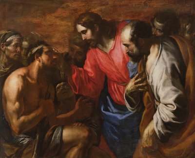 Cristo Cura o Cego de Jericó de Italian School