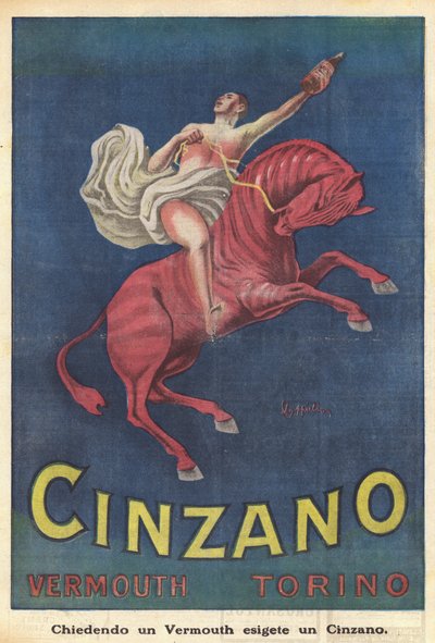 Cinzano Vermute Turim (litografia a cores) de Italian School