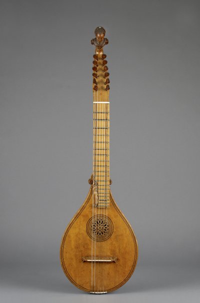 Cittern (Creta) (bordo, pedra azul, marfim) de Italian School