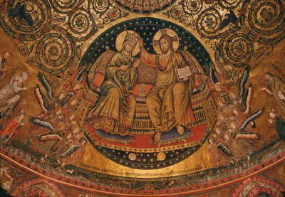 Coroação da Virgem, 1296 (mosaico) de Italian School