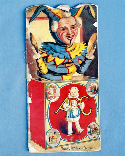Capa do livro de alfabeto ABC, cartilha ilustrada para crianças, publicada pelos irmãos Tensi, Milão, Itália, século XX de Italian School