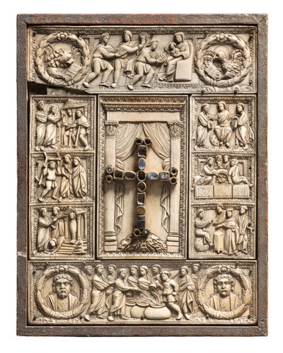 Capa de um Livro do Evangelho, verso de Italian School