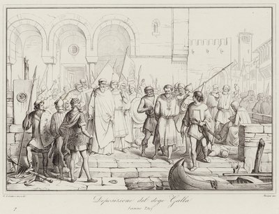 Depósito de Doge Galla, 750 (gravura) de Italian School