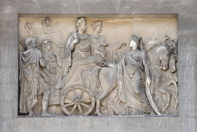Detalhe do Arco da Paz, Milão, Itália (mármore) de Italian School