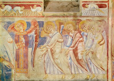 Detalhe do último julgamento, c.1075-1100 de Italian School