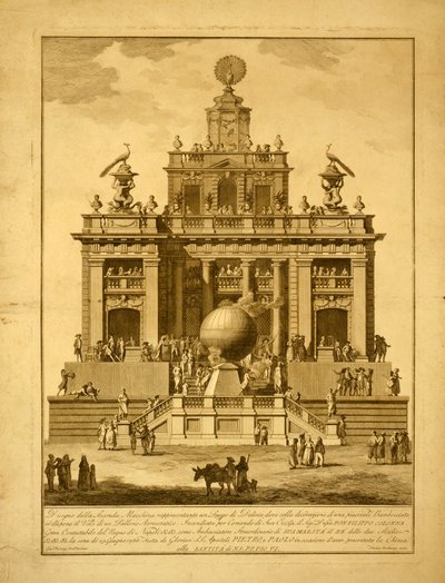 Dispositivo para criar fogos de artifício e um balão de ar quente de Italian School