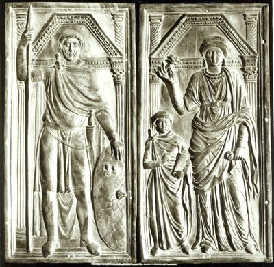 Díptico representando Stilicho (c.365-408), Serena e Eucharius de Italian School
