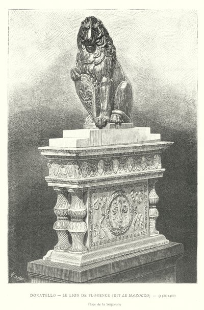 Donatello, O Leão de Florença, conhecido como O Mazocco de Italian School