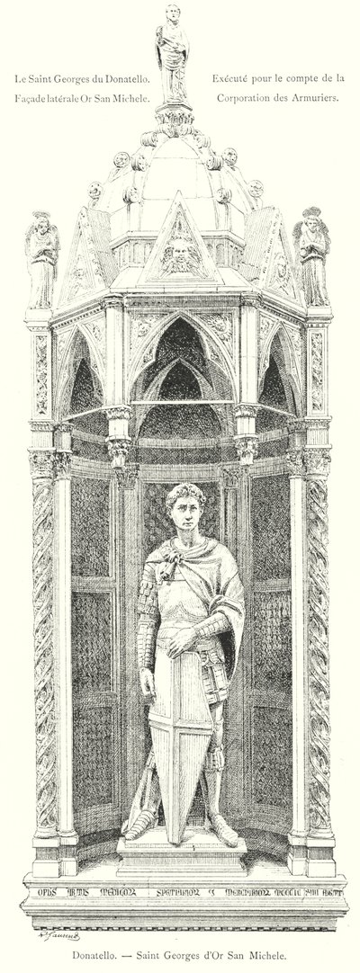Donatello, São Jorge de Ouro San Michele (gravura) de Italian School