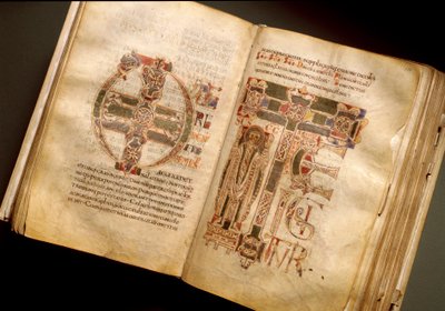 Página dupla de um manuscrito litúrgico do século XI. (Ms.B 8, folii 170v. 171r.) De Sant