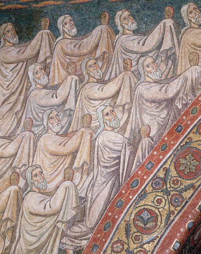 Anciãos do Apocalipse (mosaico) de Italian School
