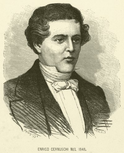 Enrico Cernuschi Em 1848 (gravura) de Italian School