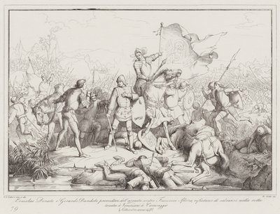 Ermolao Donato e Gerardo Dandolo provveditori do exército contra Francesco Sforza (gravura) de Italian School