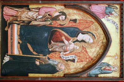 Museu de Évora. Virgem Maria com Bartolomeu e Anthony. Escola italiana. 1410. Portugal. de Italian School